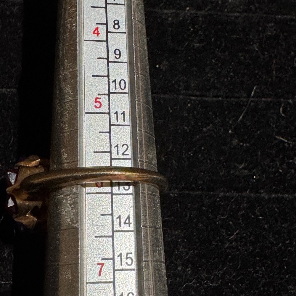 Purple Ruby Flower Cut Solitaire Ring - image 6